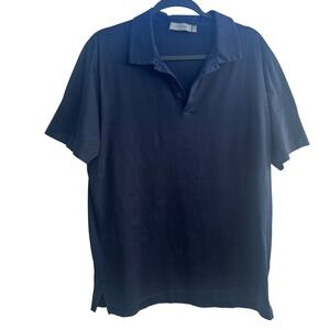 Canali Mens Navy Blue Short Sleeve Polo Shirt Designer Made in Italy Men Size 54